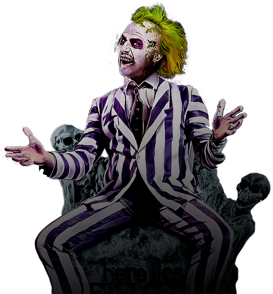 Beetlejuice grinning
